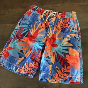 Boys floral print GAP brand swim trunks